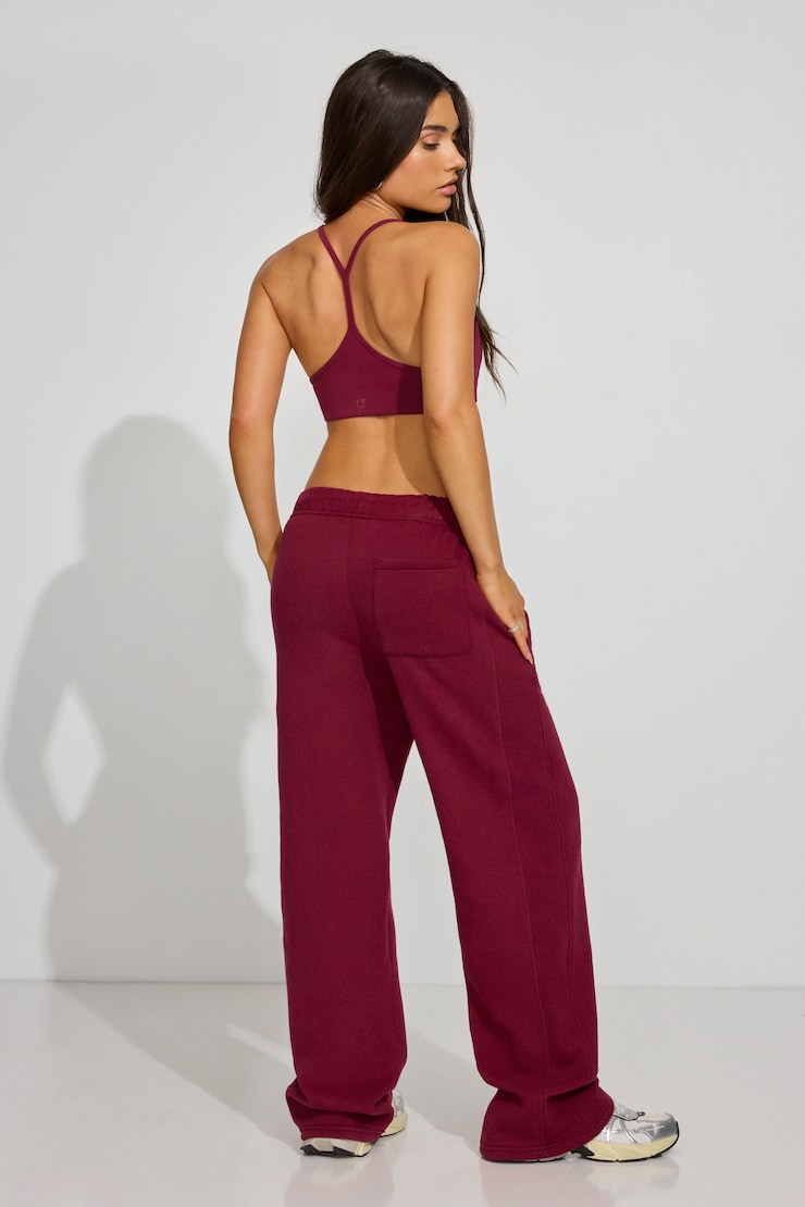 UltraFleece Straight Leg Sweatpants, Sour Cherry Burgundy, large