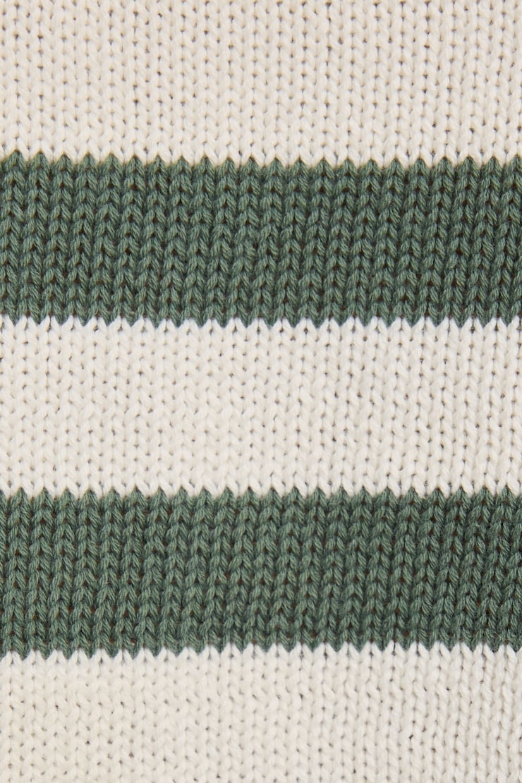 Supersoft Boatneck Sweater, Snow White/Ocean Green Stripes, large