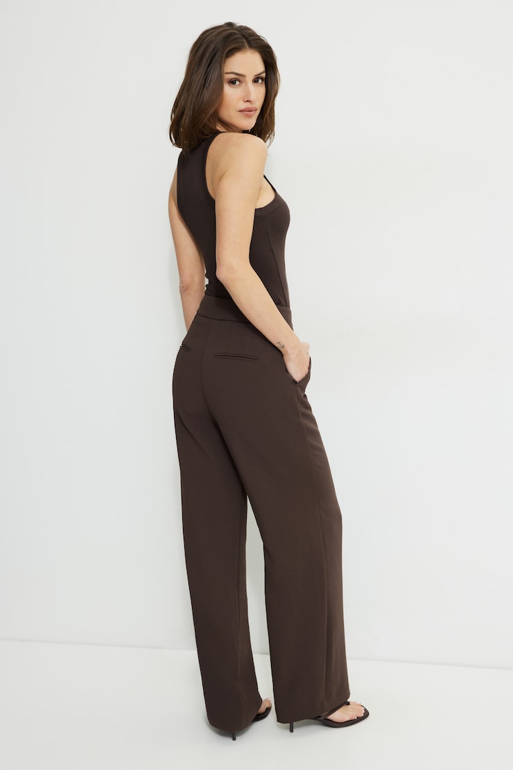 Yasmin Airflow Straight Leg Pants Java Brown large