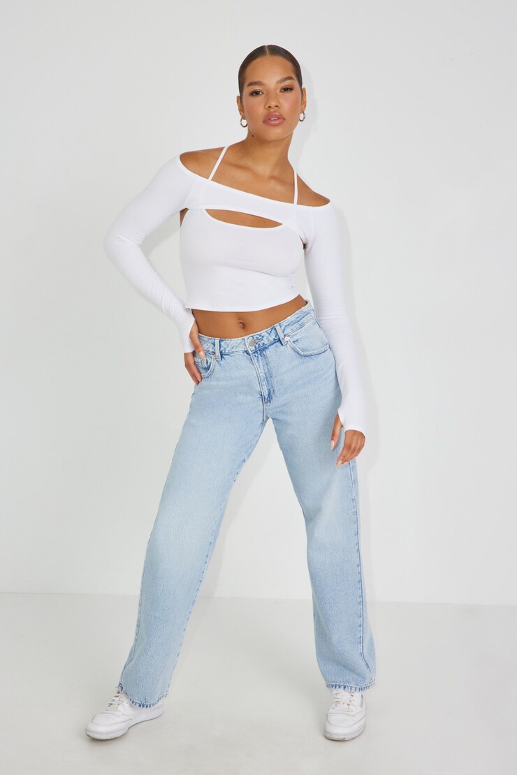 T-Back Cami Shrug Set, Bright White, large