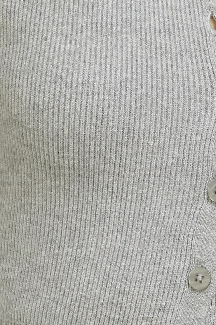 Sara Ribbed Cinch Hem Cardigan Fall Grey Mix large