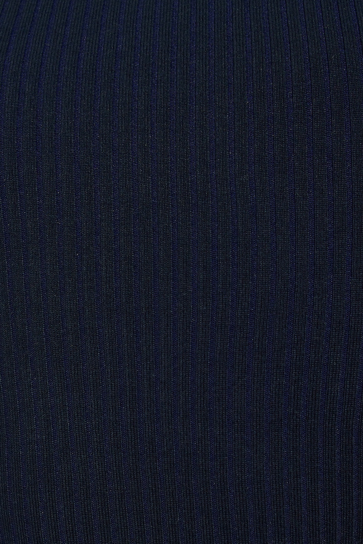 Wide Rib Short Sleeve Polo Top, Mariana Blue, large
