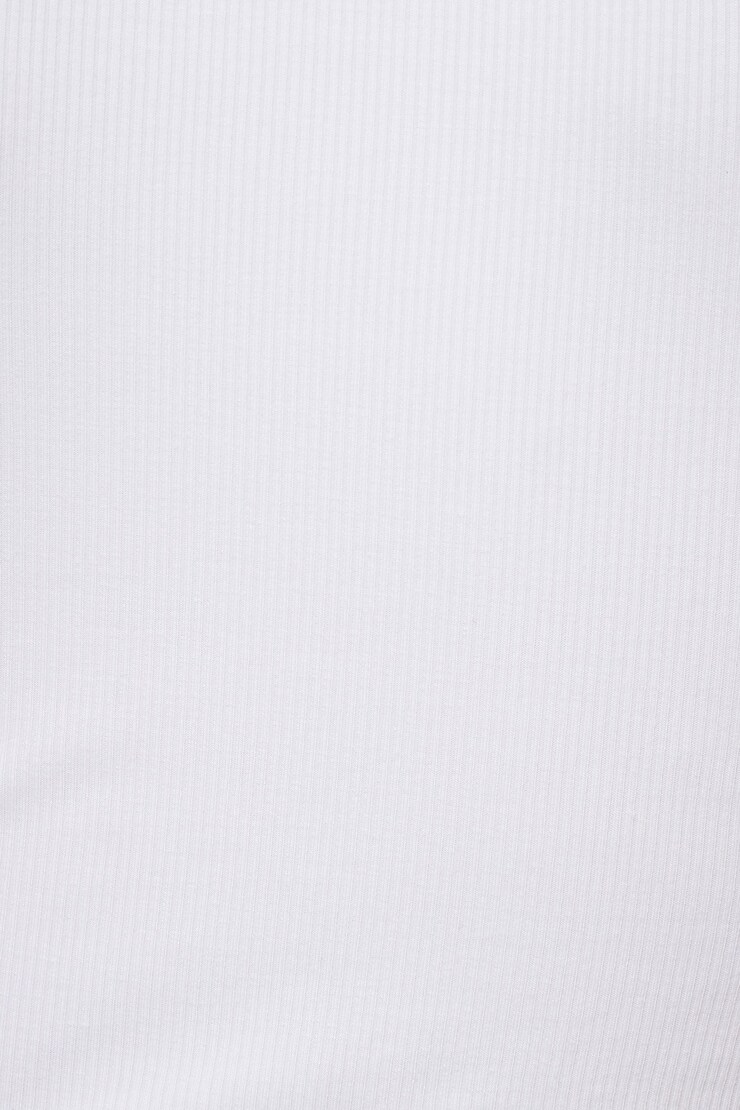 Jacquie Ribbed Button Up Top Bright White w/Black Tipping large