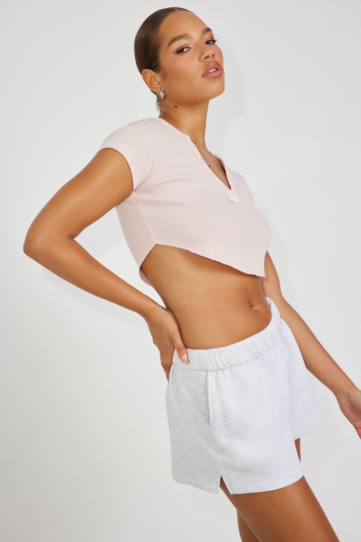 Ryder Henley Tee, Washed Chalk Pink, large