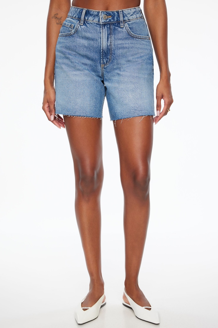 Heidi A-Line Denim Shorts Indigo Medium large