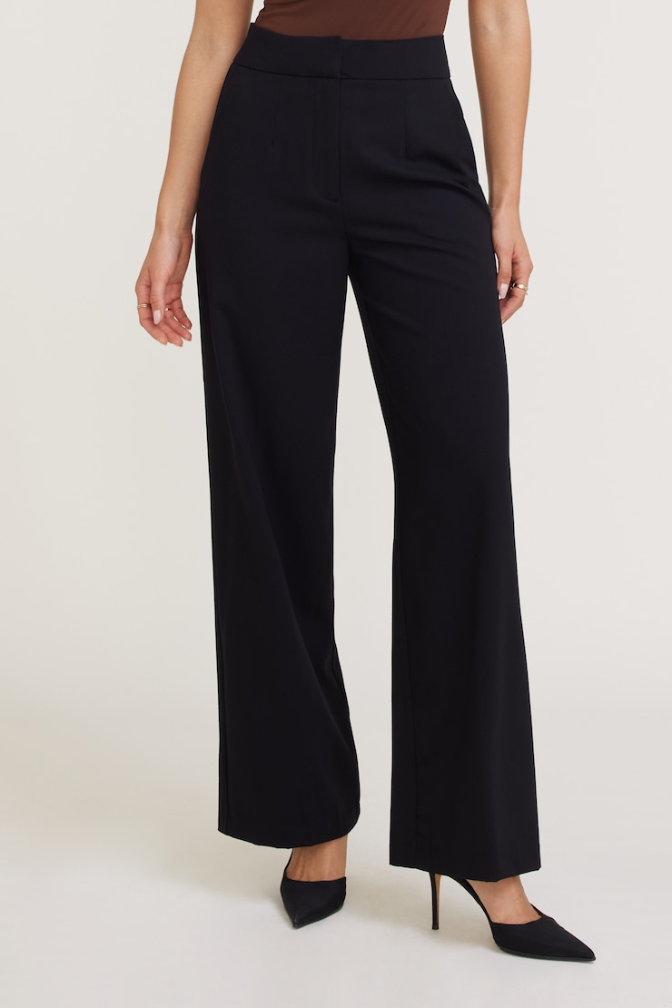 Yasmin Straight Leg Pants Jet Black large
