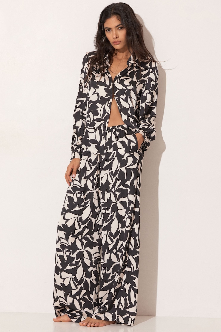 Santina Satin Wide Leg Pants 