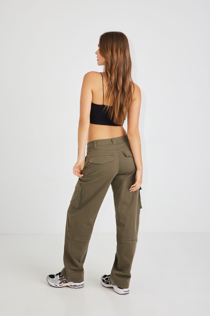 Remi Straight Cargo Pant, Army Green, large