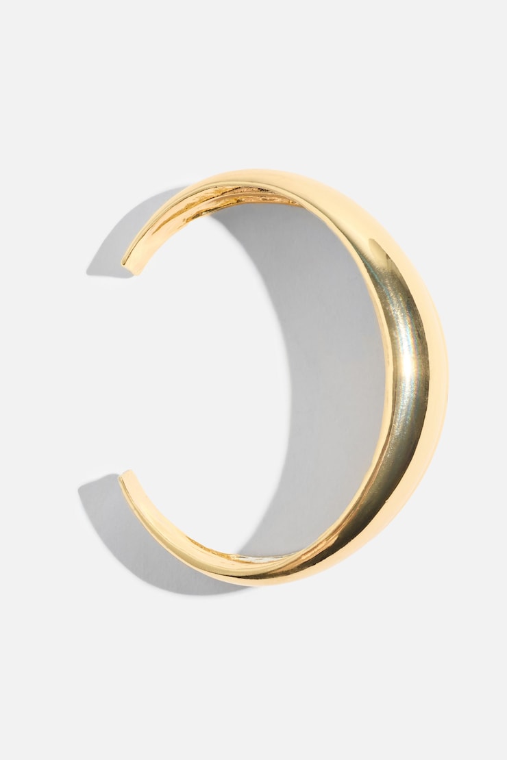 Double Curved Cuff Bracelet Gold large
