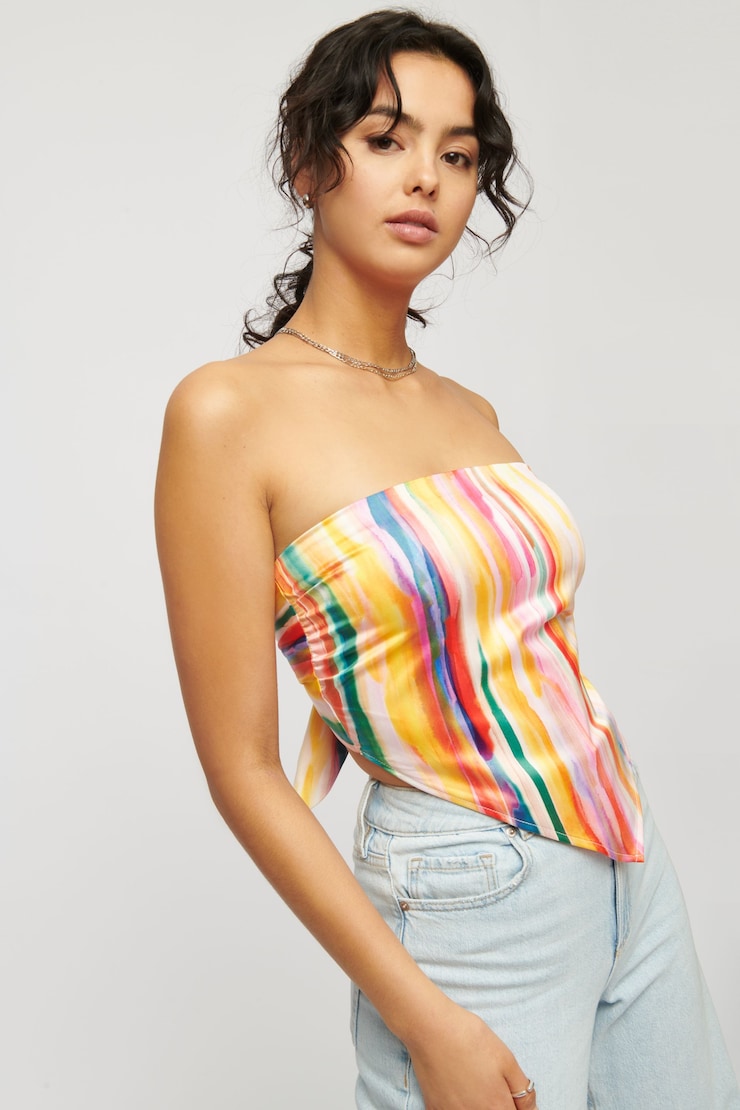 Jaden Satin Scarf Top