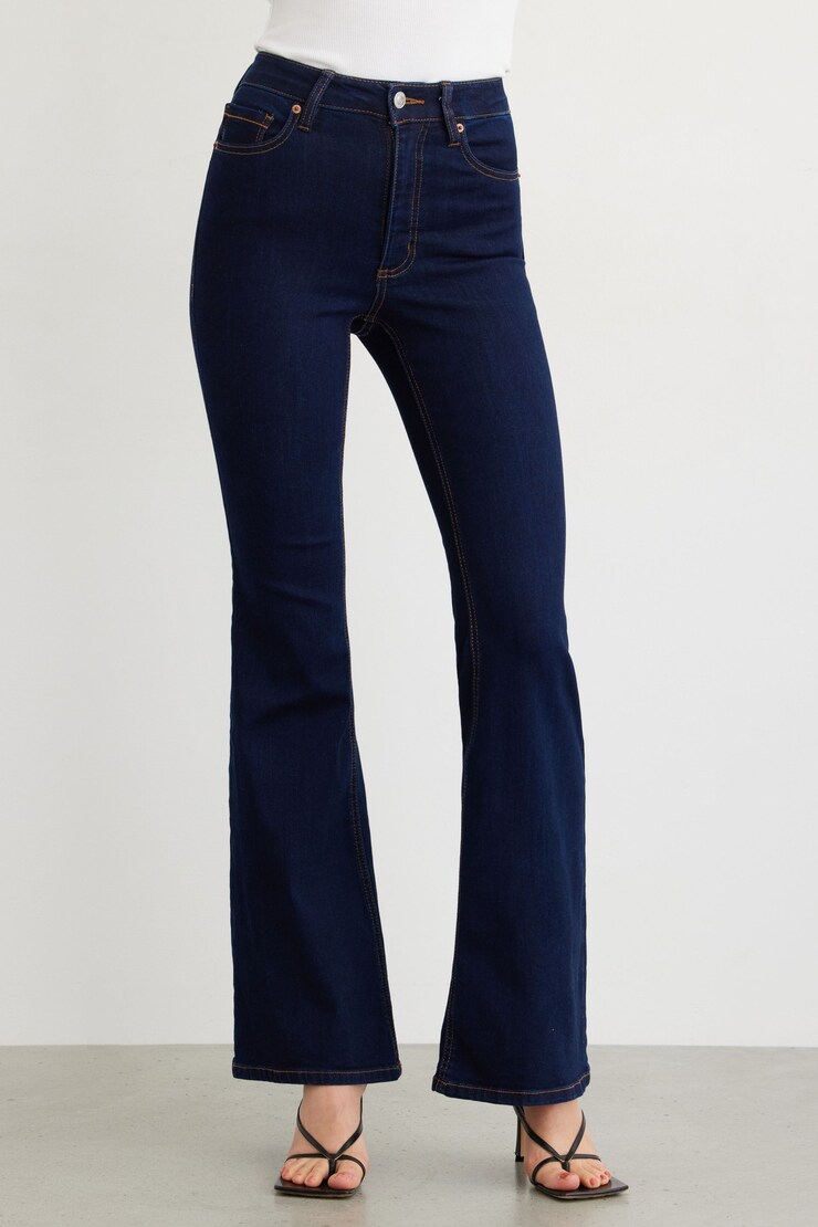 Hailey Flared Jeans Night Tide - Indigo Dark Blue large