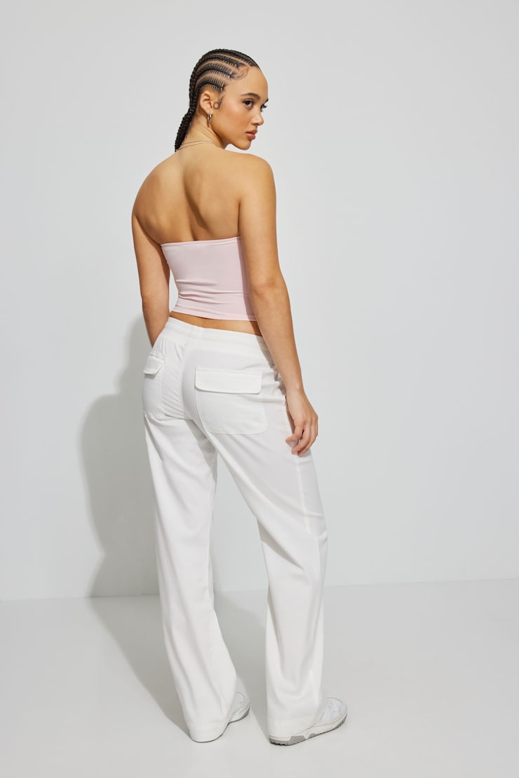 Callie Pull On Pant, Bright White, large