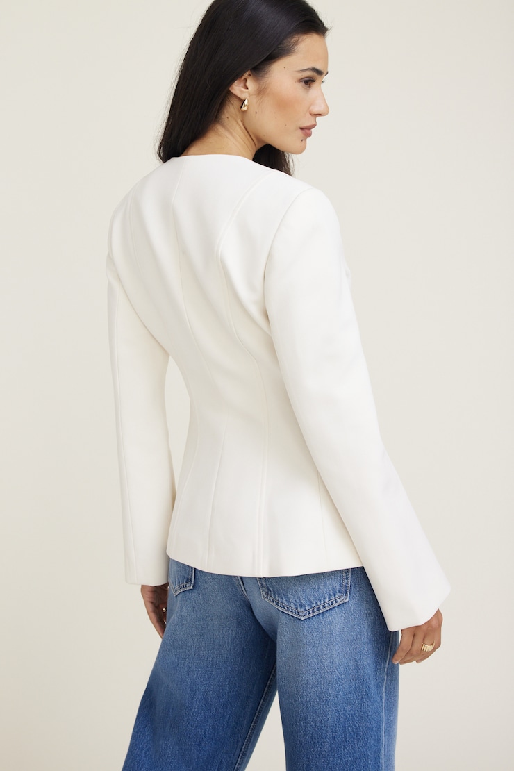 Hourglass Blazer Sea Salt Off-White large