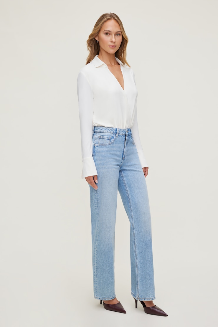 Sculpt Collared Bodysuit Sea Salt Off White large