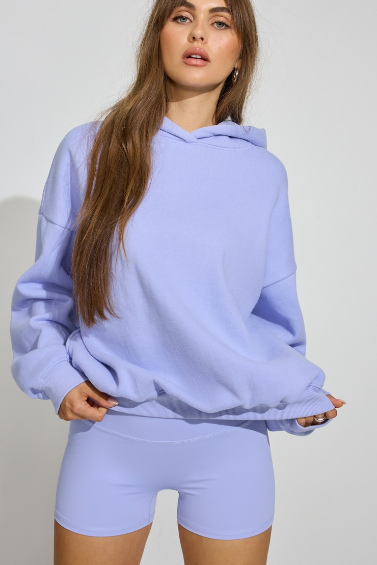 UltraFleece Hoodie, Lavender Lust with "Off Duty" Art, large