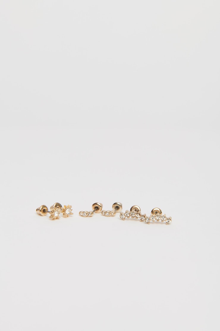 Ensemble de 3 paires de boucles d’oreilles Or large