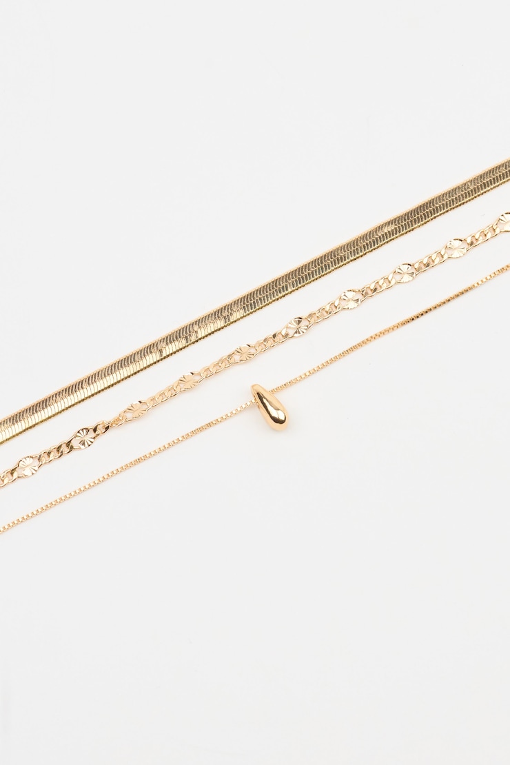 Set of 3 Chains, Gold, large