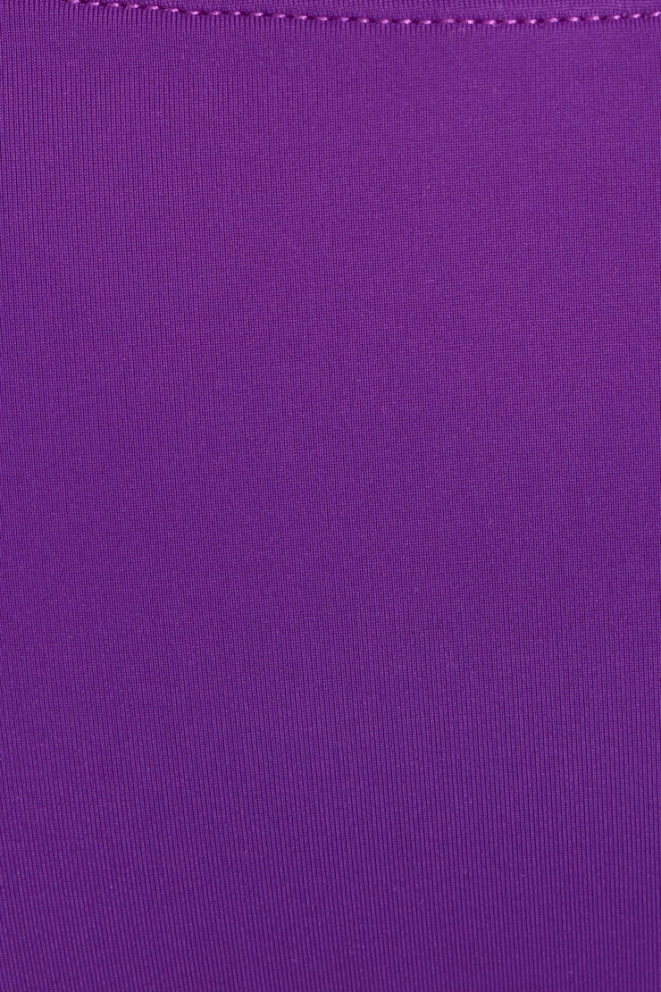 Ruched Boomerang Bikini Bottom, Passion Plum Purple, large