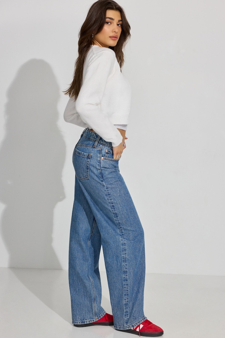 Baggy Jeans, Glen Blue, large