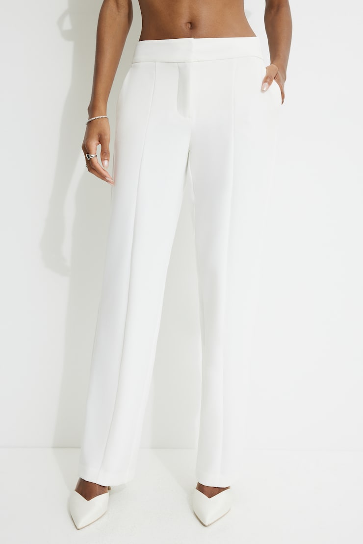 Mid Rise Straight Pants Bright White large