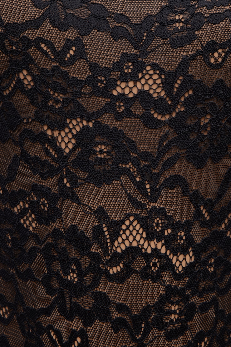 Mock Neck Lace Bodysuit