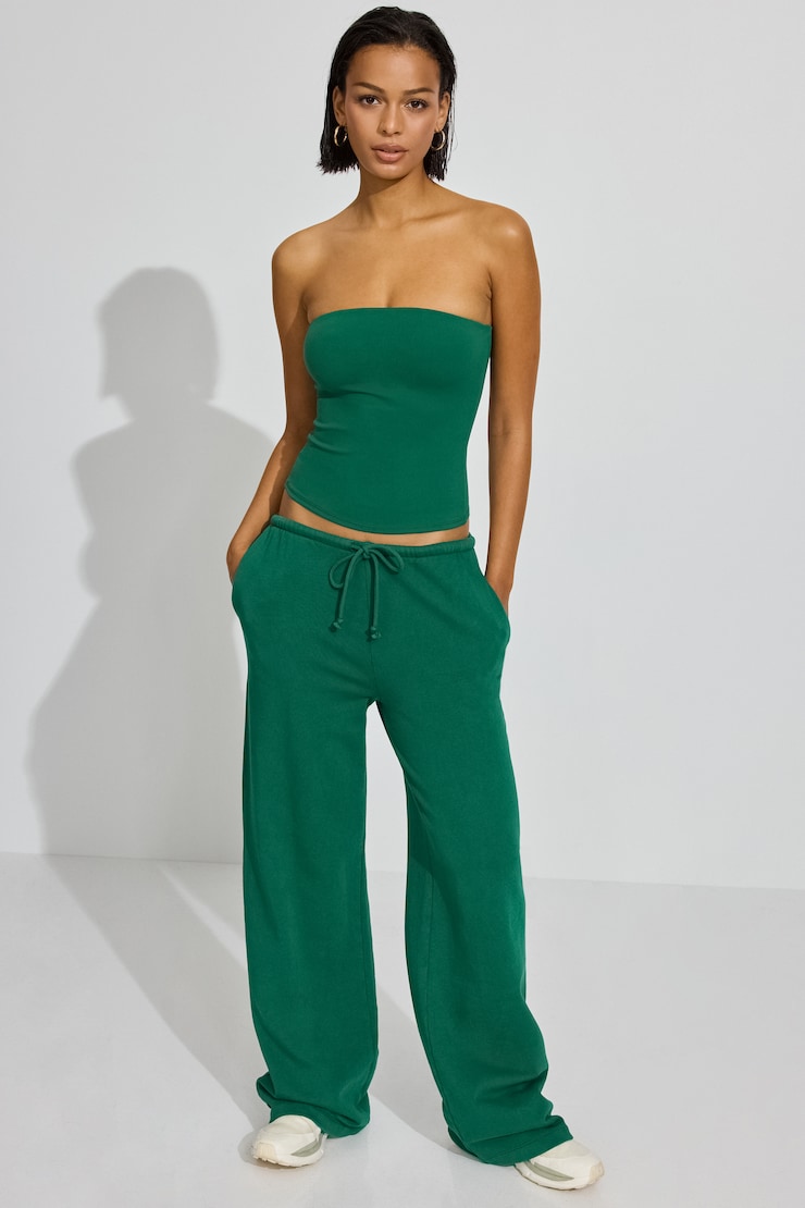 Sleek Longline Tube Top, Rainforest Green, large