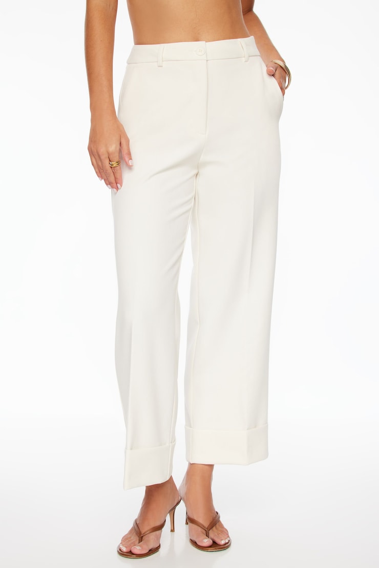 Max Cuffed Ankle Pants Sea Salt Off-White large