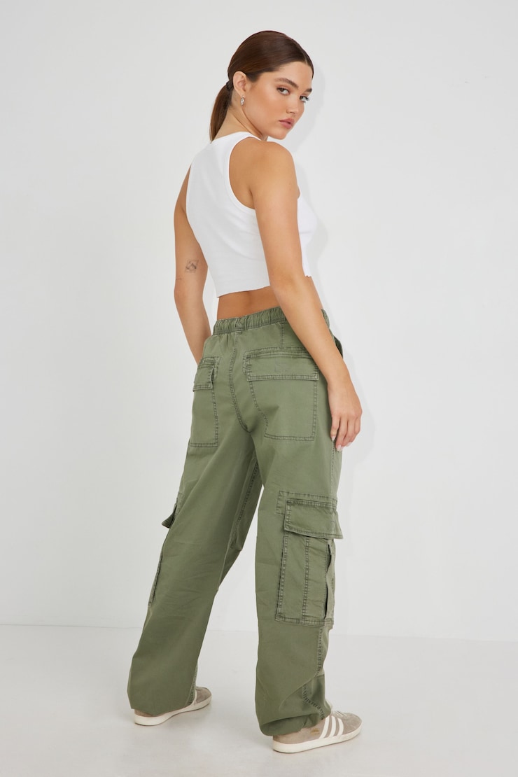 Harlowe Parachute Pant, Python Green, large