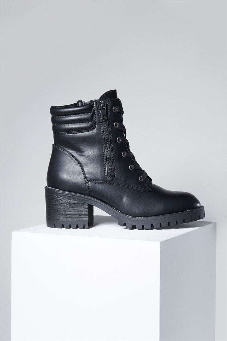 STEVE MADDEN Hush Combat Boots, Jet Black , large