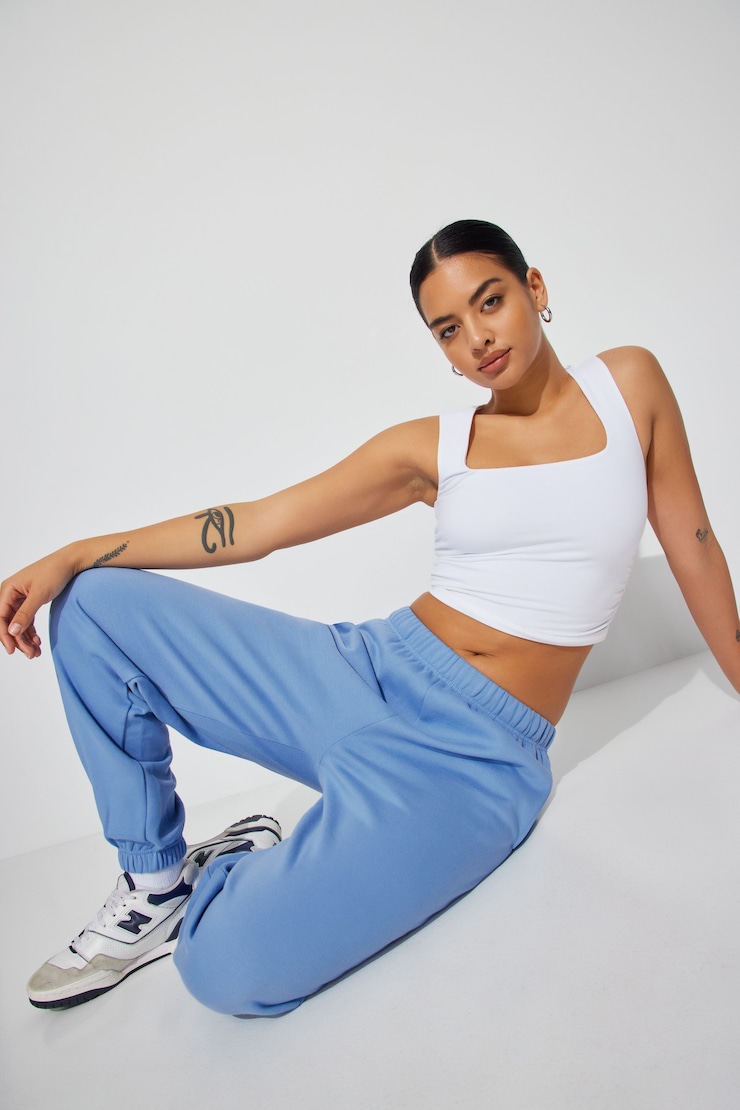 UltraFleece Boyfriend Sweatpants, Sporty Blue, large