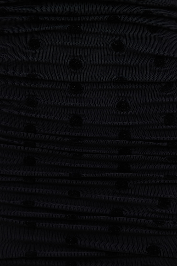 Polka Dot Mesh Maxi Dress