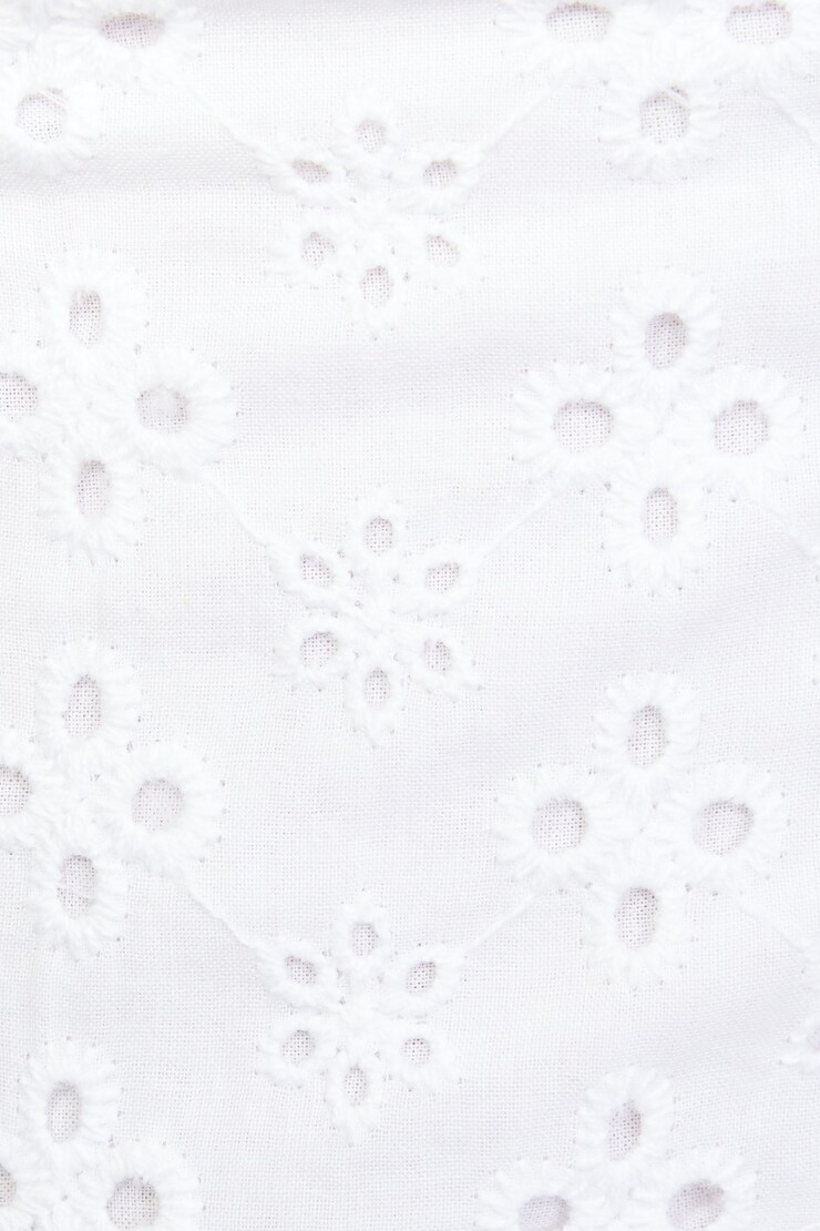 Eyelet Bustier Flare Dress, Bright White, large