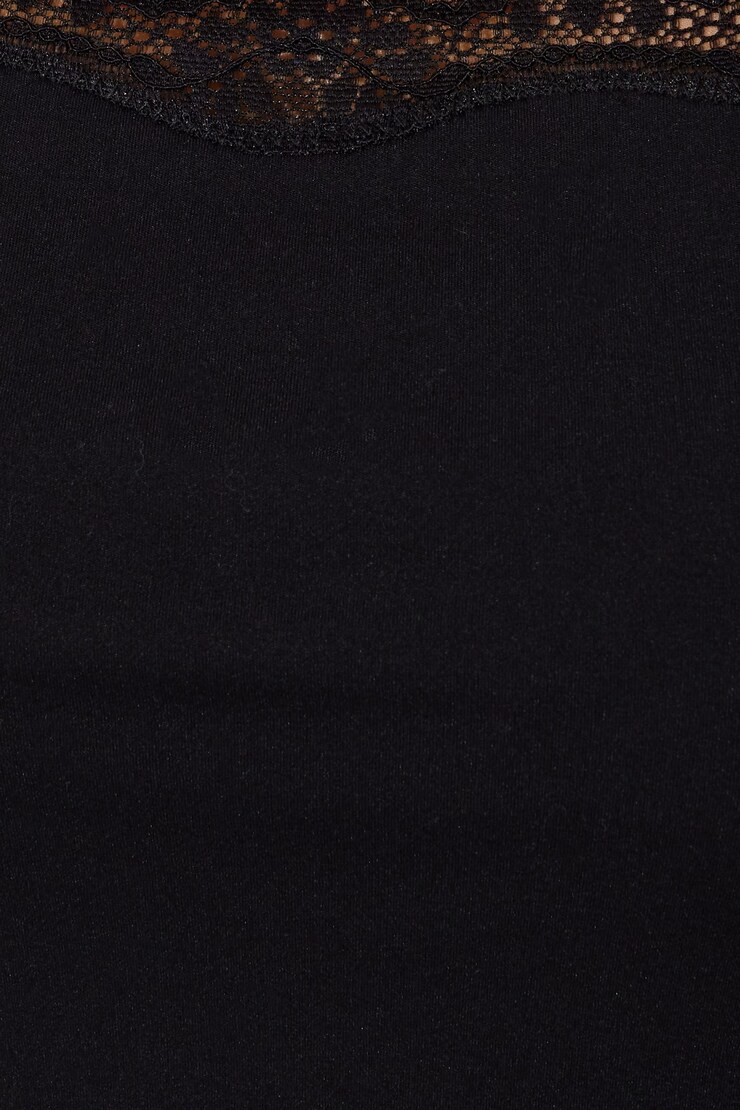 Tiana Lace Trim Mini Dress, Jet Black, large