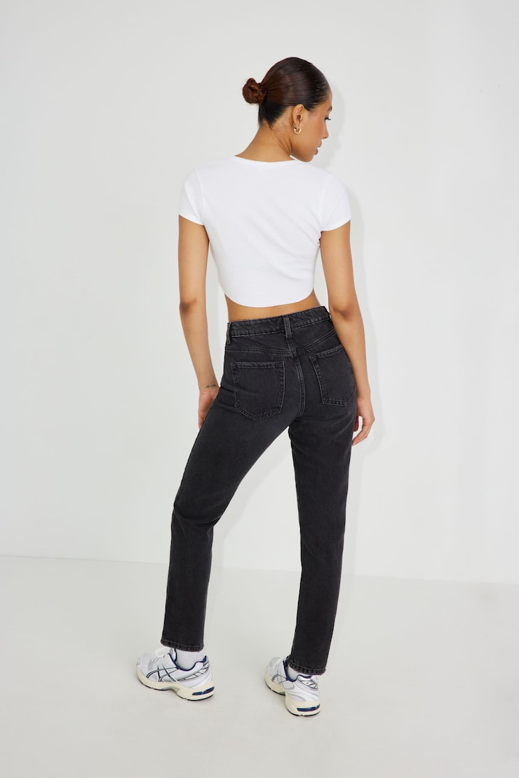 Mom Jean, Washed Black, large