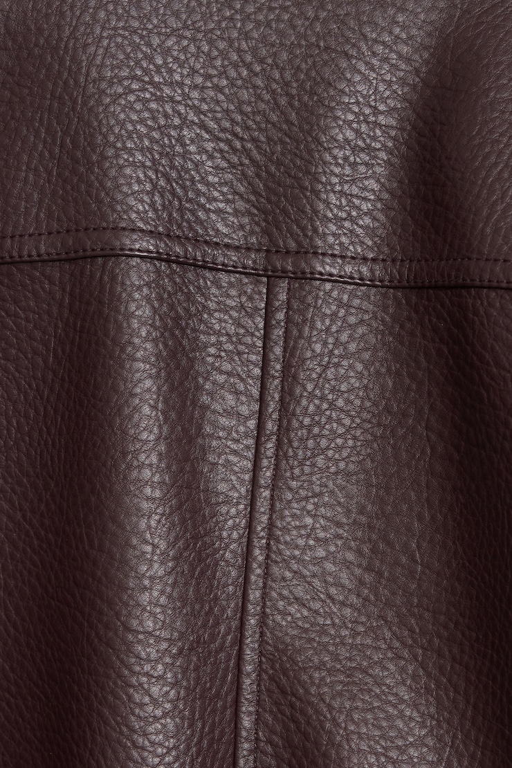 Blouson aviateur ample en faux cuir