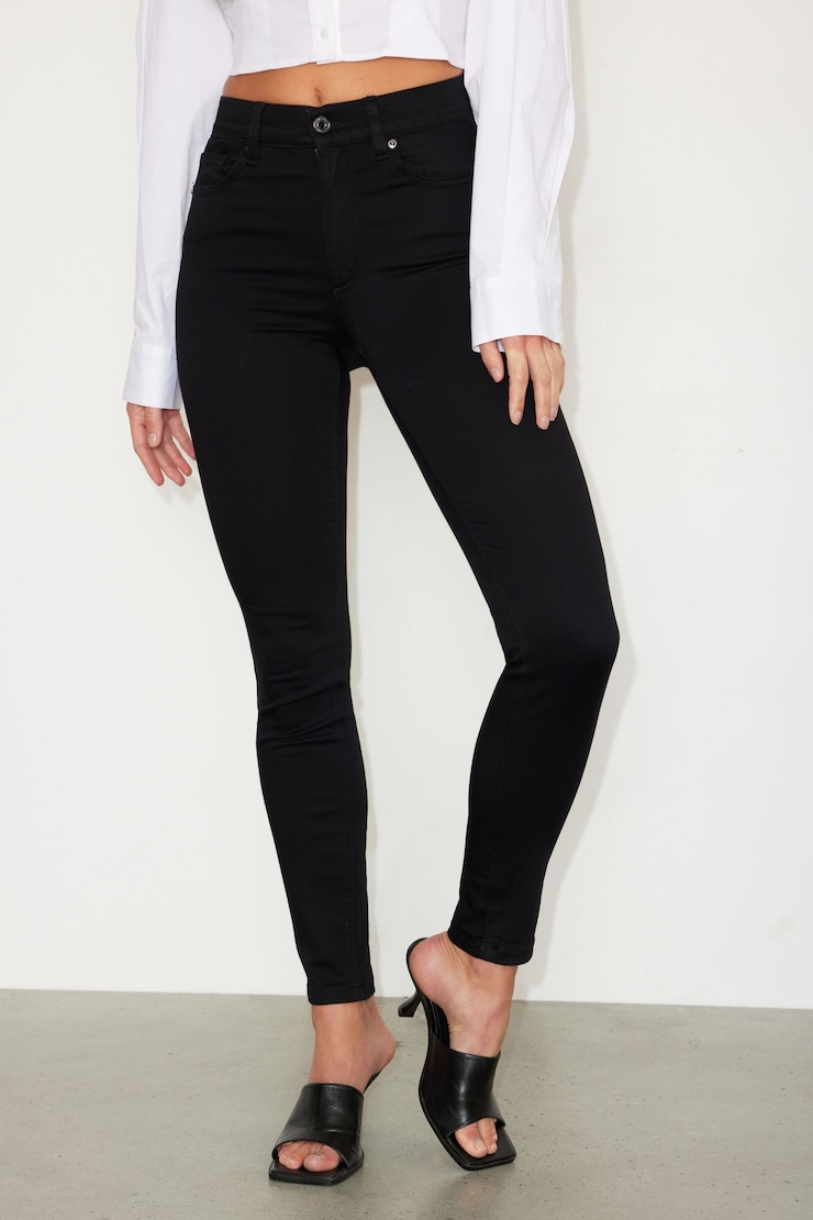 Kate High Waist Skinny Jeans Jet Black large