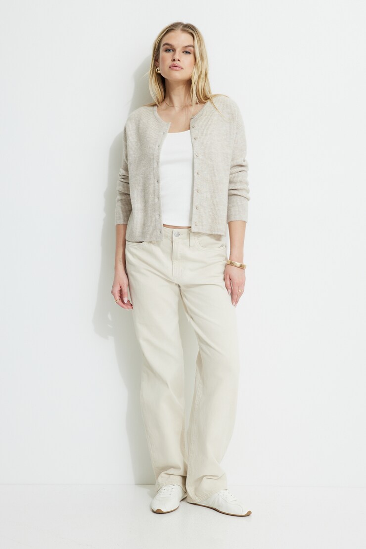 Light Boxy Cardigan Rainy Day Melange large