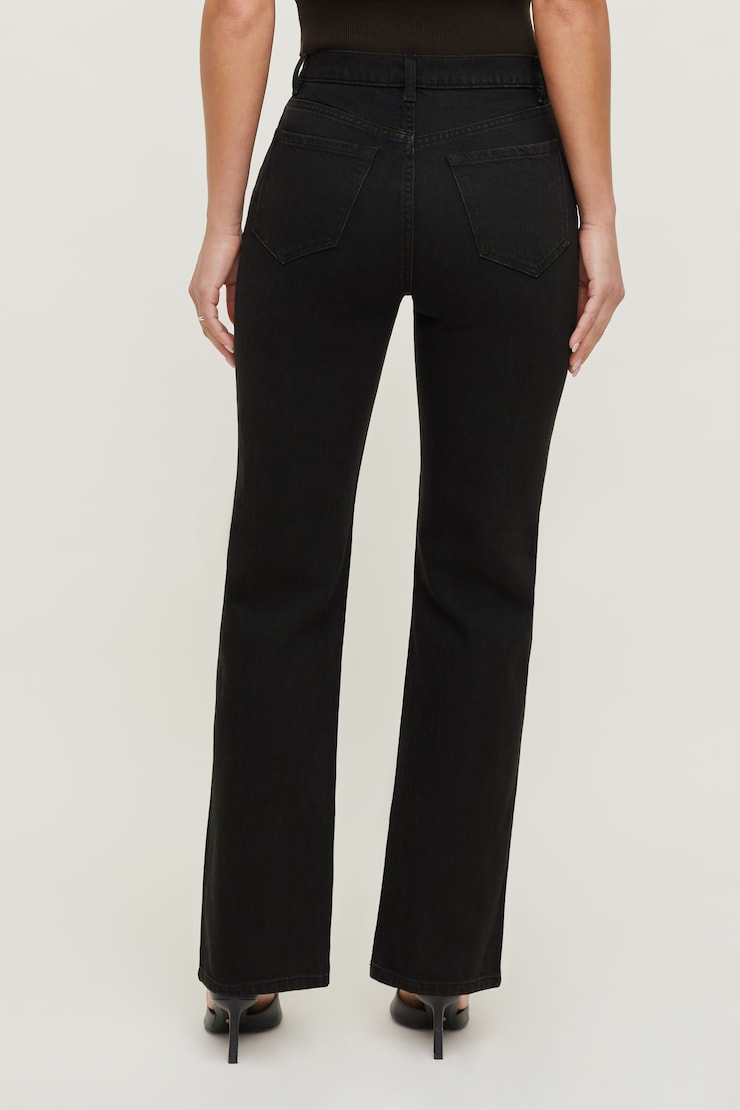 Olivia Comfort High Rise Straight Leg Jeans Dark Black / Granite large