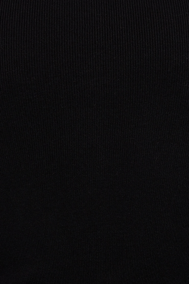 Crewneck Snap Cardigan, Jet Black, large