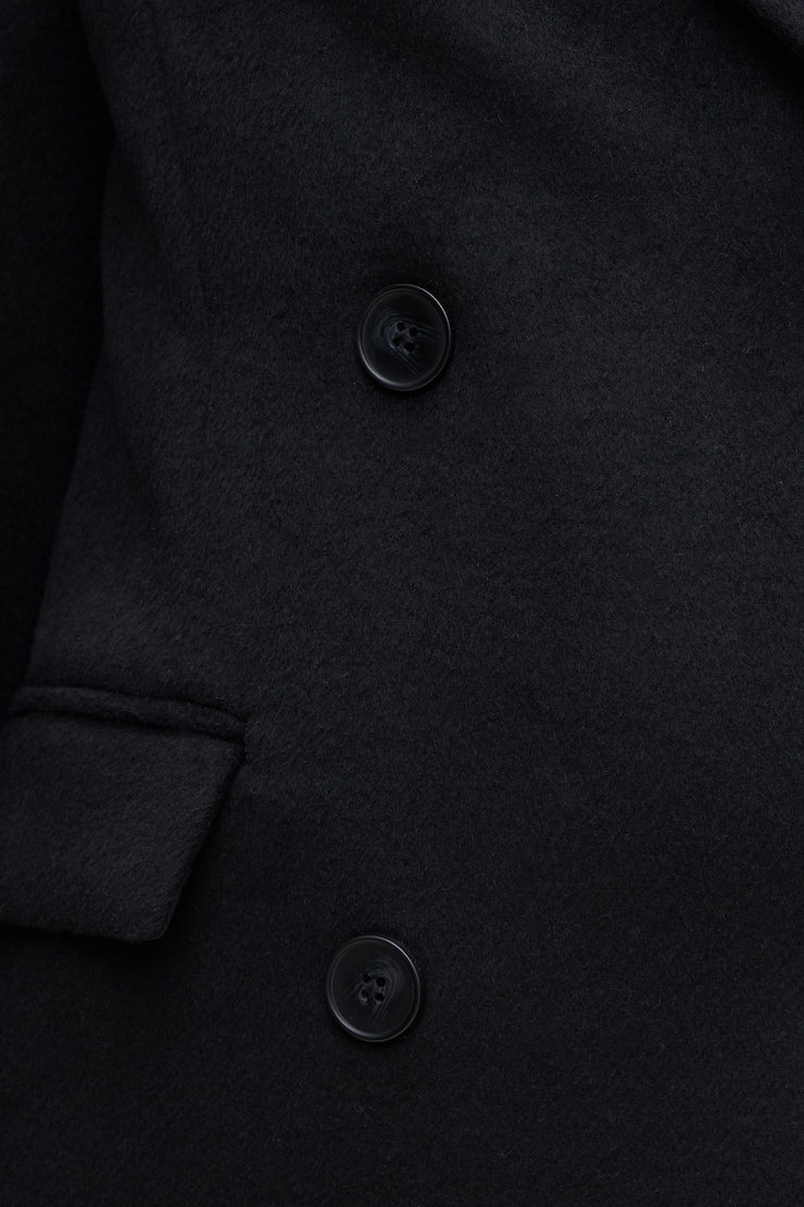 Oversized Double Breasted Wool Coat