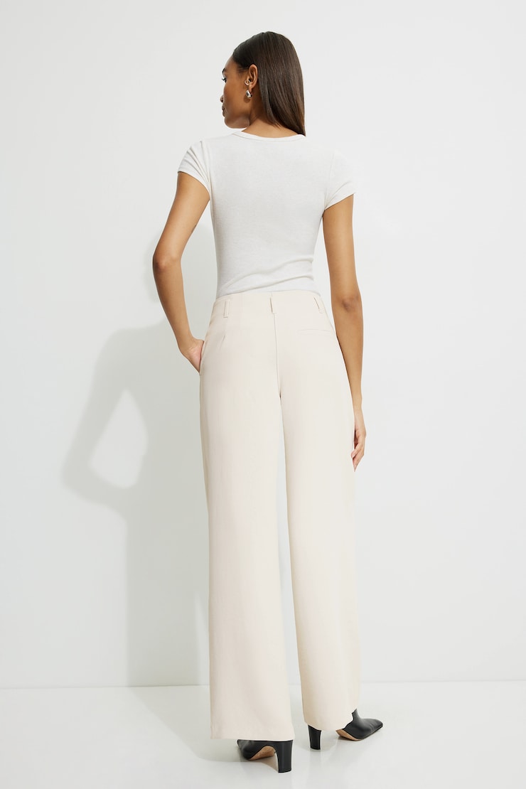 Jourdan Mid Rise Wide Leg Pants Polished Pearl large