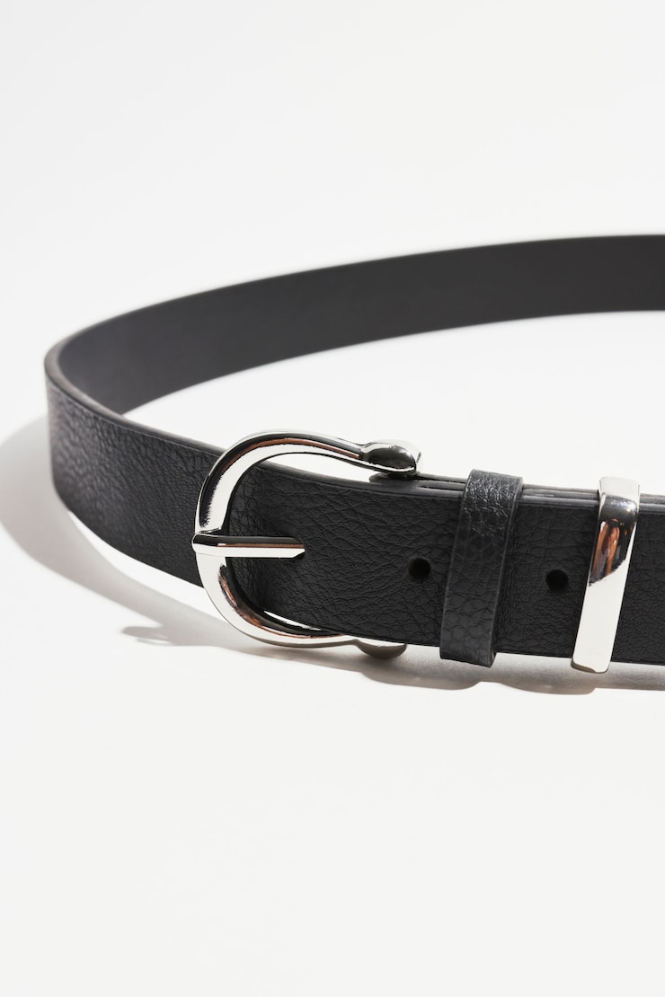 Classic Belt Black & Silver  large