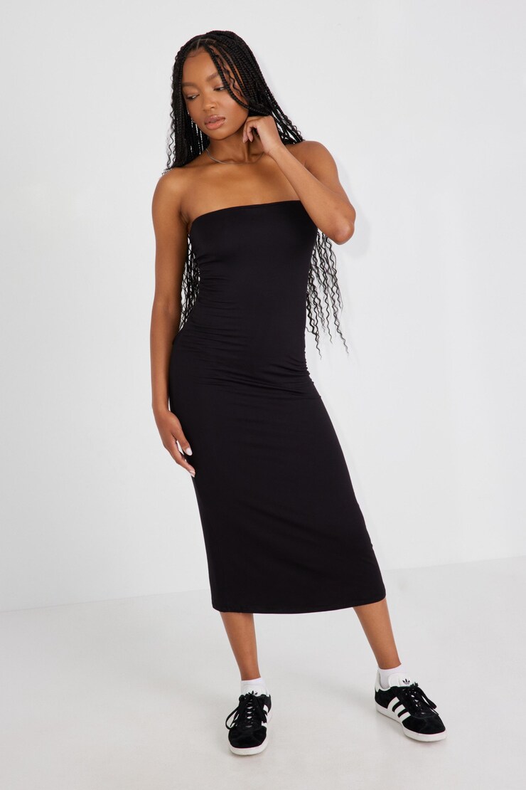 Convertible Maxi Skirt, Jet Black, large