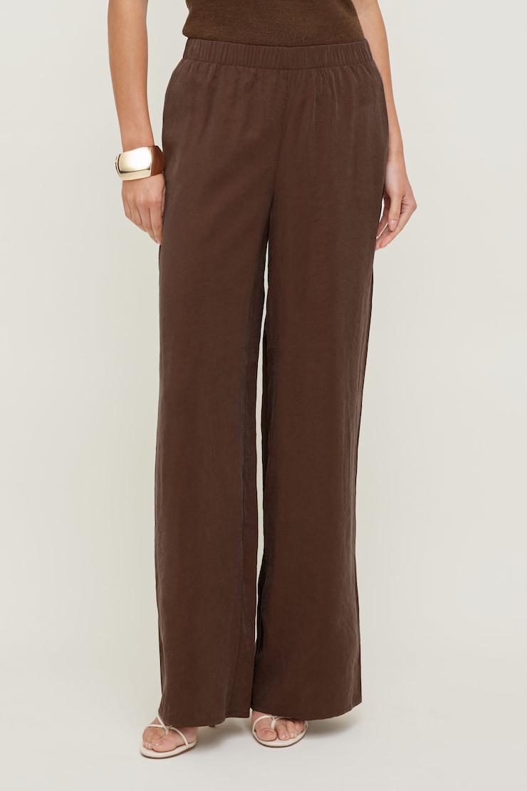 Priya Wide Leg Pants Chocolate Lab large