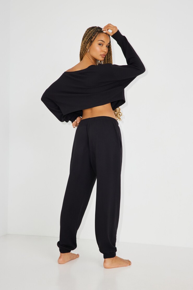 Waffle Pant, Washed Black, large