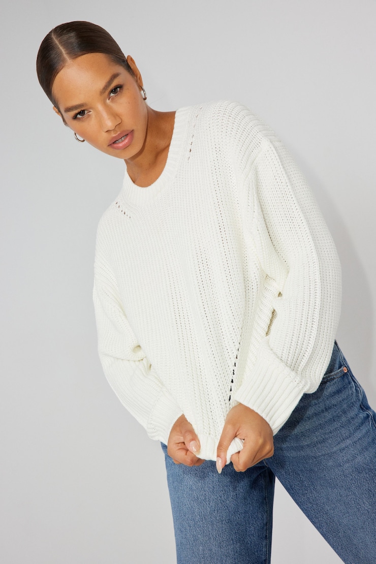 Charlotte Super Soft Sweater, Snow White, large