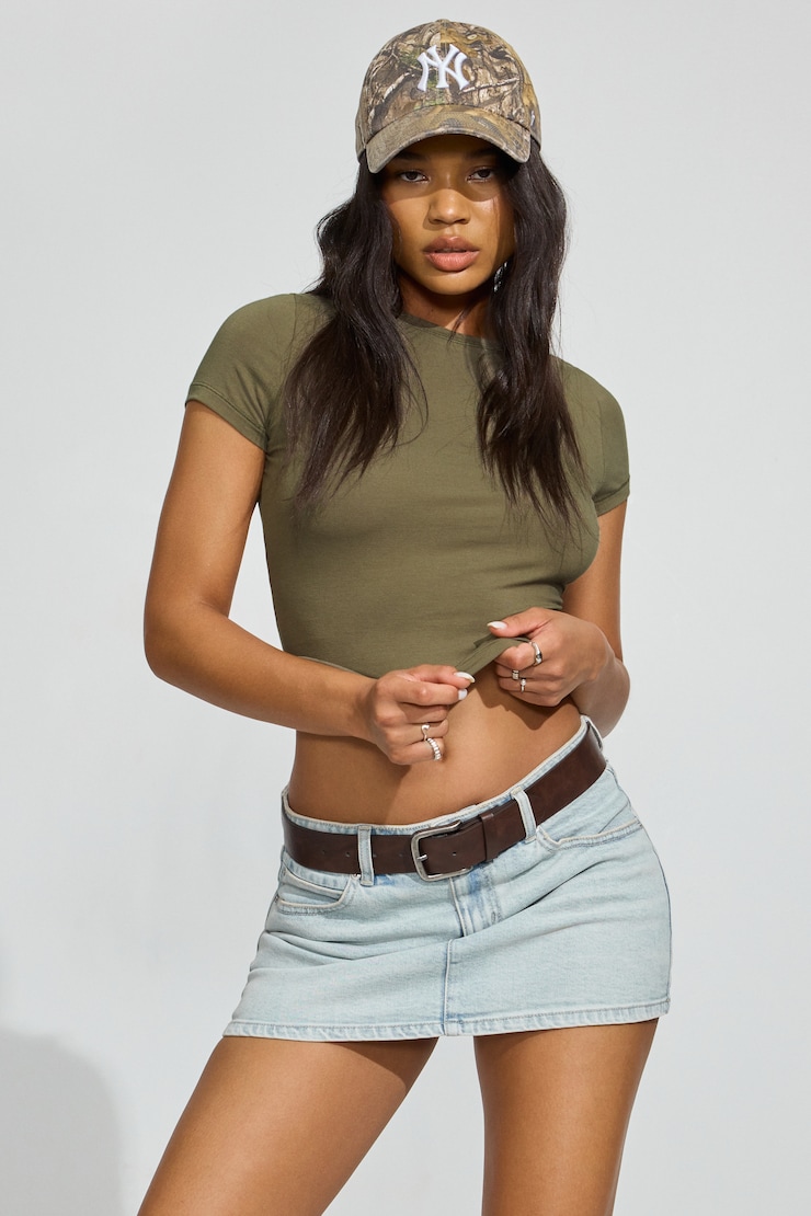 Estelle Longline Tee, Kalamata Green, large