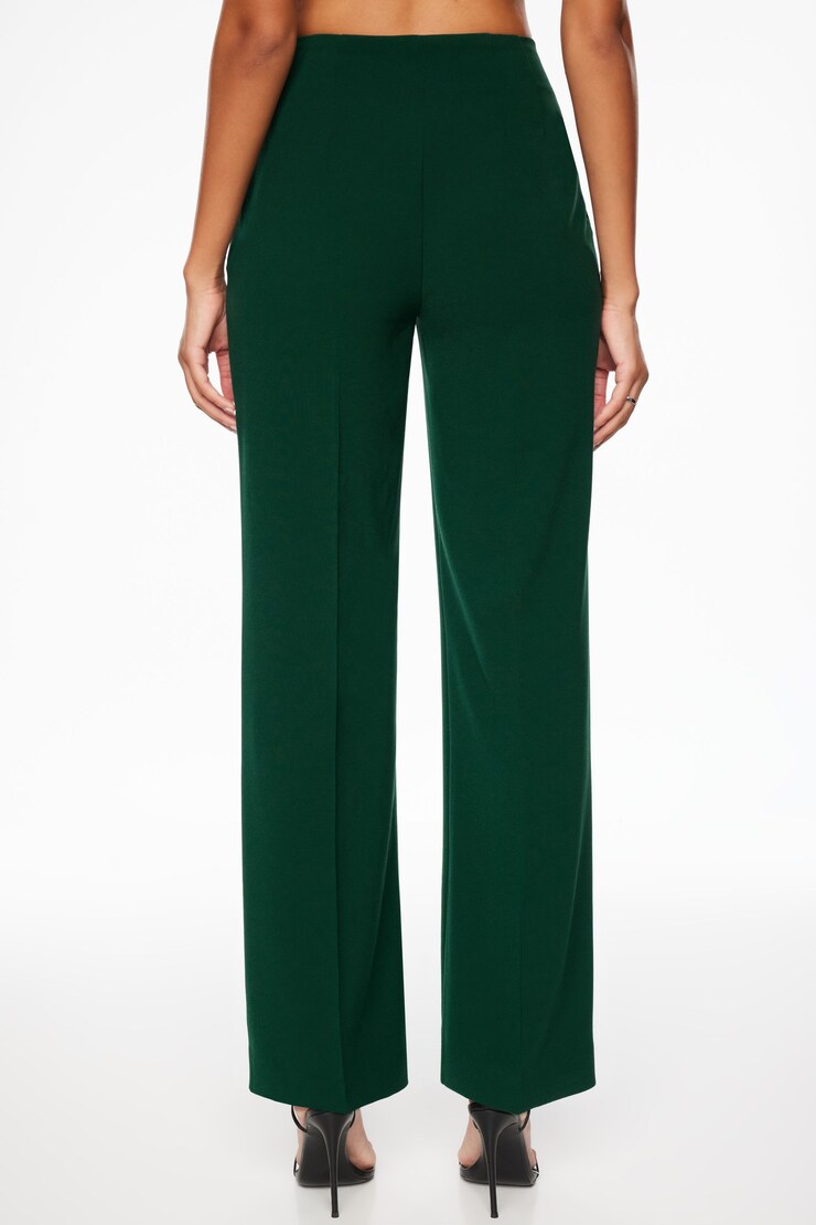High Waisted Wide Leg Pants Jewel Green large