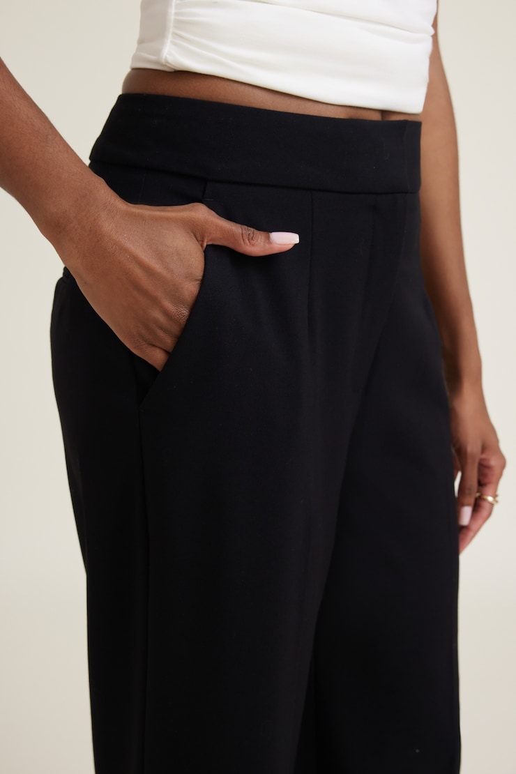 Yasmin Straight Leg Pants Jet Black large