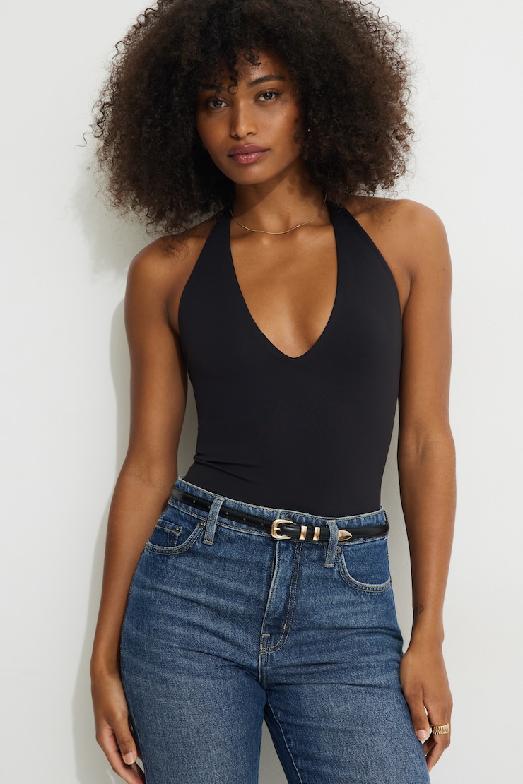 Softform Halter Bodysuit Jet Black large